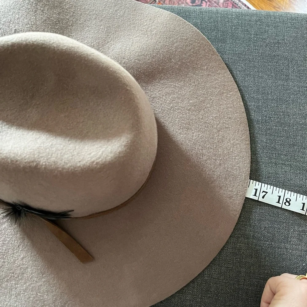 Goorin Bros 100% Wool Hat, 4-inch Brim, Taupe, Women’s Sz Large - Picture 7 of 7